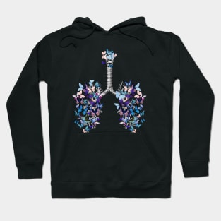 Lung Anatomy / Cancer Awareness 18 Hoodie